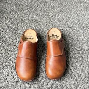 FINN COMFORT AUSSEE BROWN MULE CLOG SIZE 42 D US 10 MADE IN GERMANY NEW